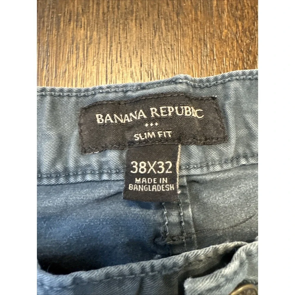 Banana Republic Slim Fit‎ Gray Stretch Cotton Pants Mens 38 Altered Inseam 25